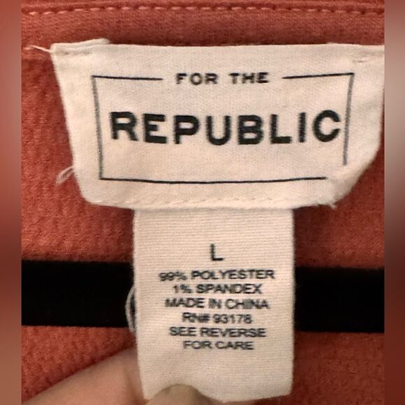 For the Republic Dusty Rose Shirt Size L - Picture 2 of 9